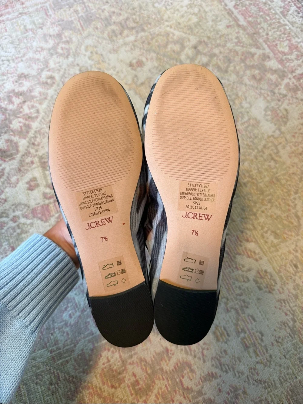 J. Crew Andi mesh ballet flat zebra